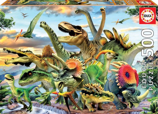 Educa (17961) - "Dinosaurs" - 500 pieces puzzle