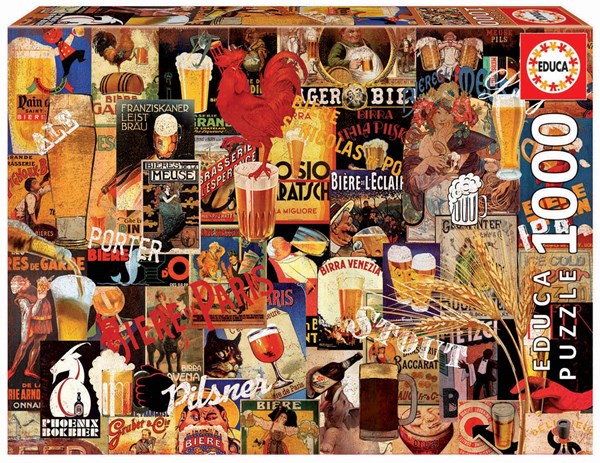 Educa (17970) - "Vintage Beer Collage" - 1000 pieces puzzle