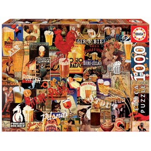 Educa (17970) - "Vintage Beer Collage" - 1000 pieces puzzle