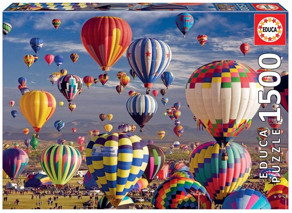 Claraboya Puede soportar oveja Educa (17977) - "Hot Air Balloons" - 1500 pieces puzzle