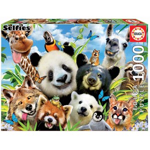 Educa (18117) - "Llama Drama Selfie" - 1000 pieces puzzle