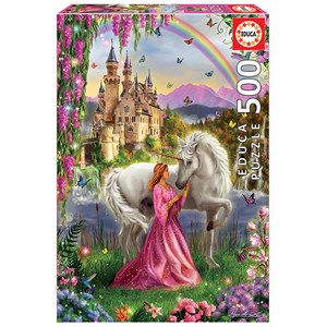 Educa (17985) - "Fairy and unicorn" - 500 pieces puzzle