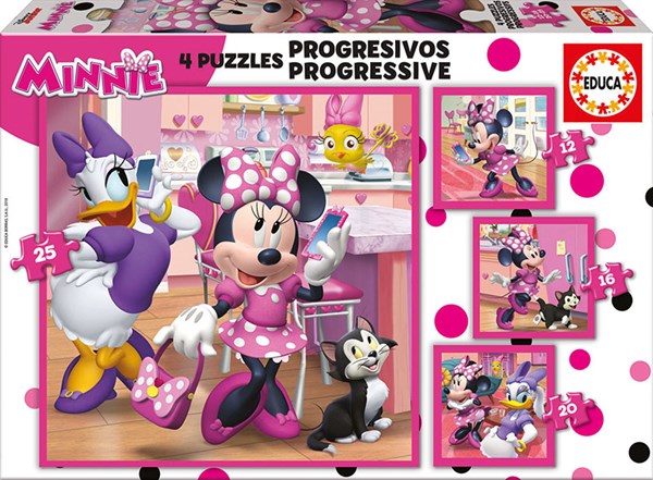 Educa (17630) - "Minnie Happy Helpers" - 12 16 20 25 pieces puzzle