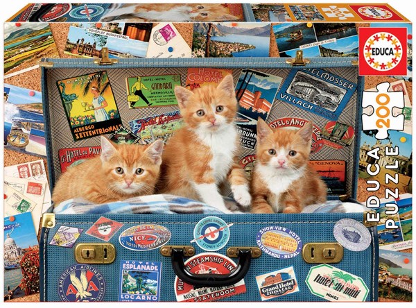 Educa (18065) - "Travelling kittens" - 200 pieces puzzle
