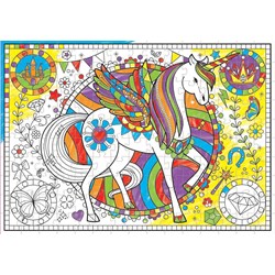 Educa (17828) - "Unicorn Colouring Puzzle" - 150 pieces puzzle
