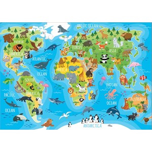 Educa (18115) - "Animals world map" - 150 pieces puzzle