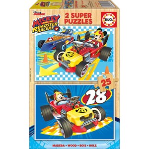 Educa (17234) - "Mickey and the Roadster Racers" - 25 pieces puzzle