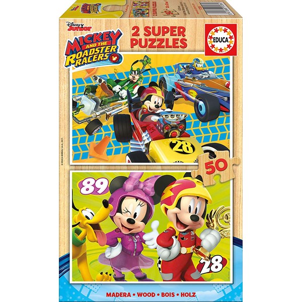 Educa (17236) - "Mickey and the Roadster Racers" - 50 pieces puzzle