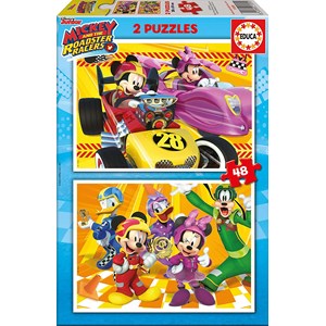 Educa (17239) - "Mickey and the Roadster Racers" - 48 pieces puzzle