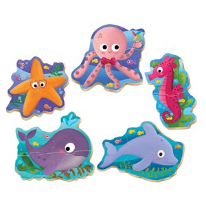 Educa (18058) - "Sea Animals" - 3 4 5 pieces puzzle