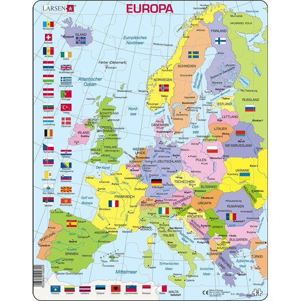 Larsen (K2-DE) - "Europe (in German)" - 48 pieces puzzle