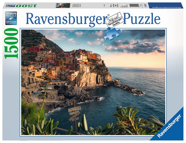 Ravensburger (16227) - "View of Cinque Terre, Italy" - 1500 pieces puzzle