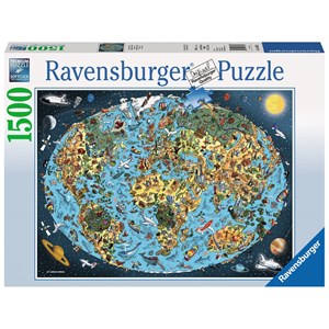 Ravensburger (16360) - "Cartoon Earth" - 1500 pieces puzzle