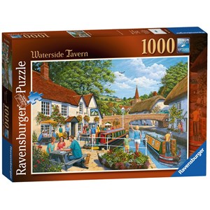 Ravensburger (19695) - "Waterside Tavern" - 1000 pieces puzzle
