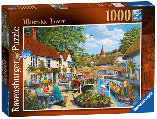 Ravensburger (19695) - "Waterside Tavern" - 1000 pieces puzzle