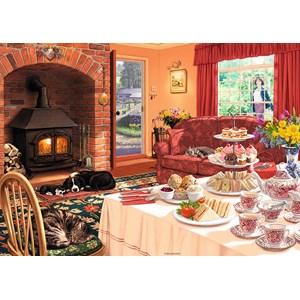 Ravensburger (19497) - "The Afternoon Visitor" - 1000 pieces puzzle