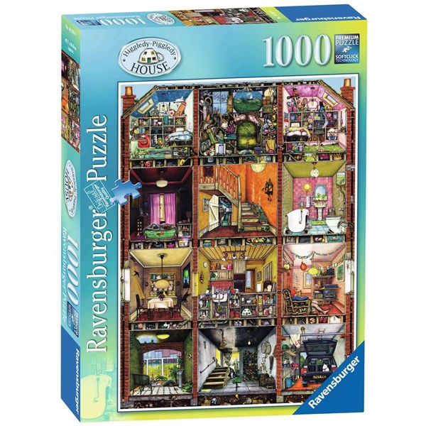 Ravensburger (19293) - Colin Thompson: "Higgledy Piggledy House" - 1000 pieces puzzle