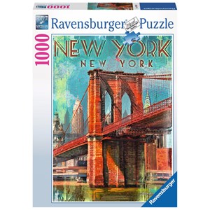 Ravensburger (19835) - "Retro New York" - 1000 pieces puzzle