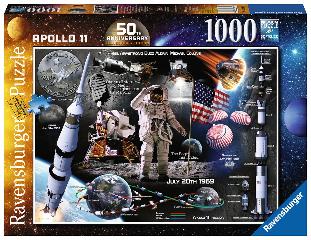 JIGSAW PUZZLE "MOON LANDING" Space Travel 1000 PIECE NEW 