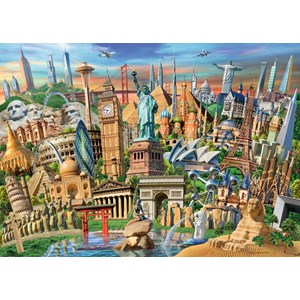 Ravensburger (19798) - "World Landmarks" - 1000 pieces puzzle