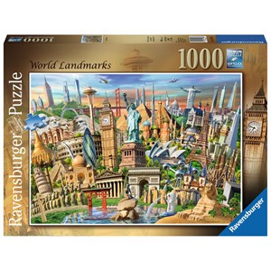 Ravensburger (19798) - "World Landmarks" - 1000 pieces puzzle