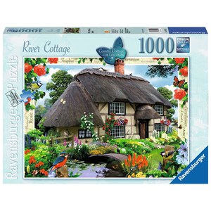 Ravensburger (19022) - "River Cottage" - 1000 pieces puzzle