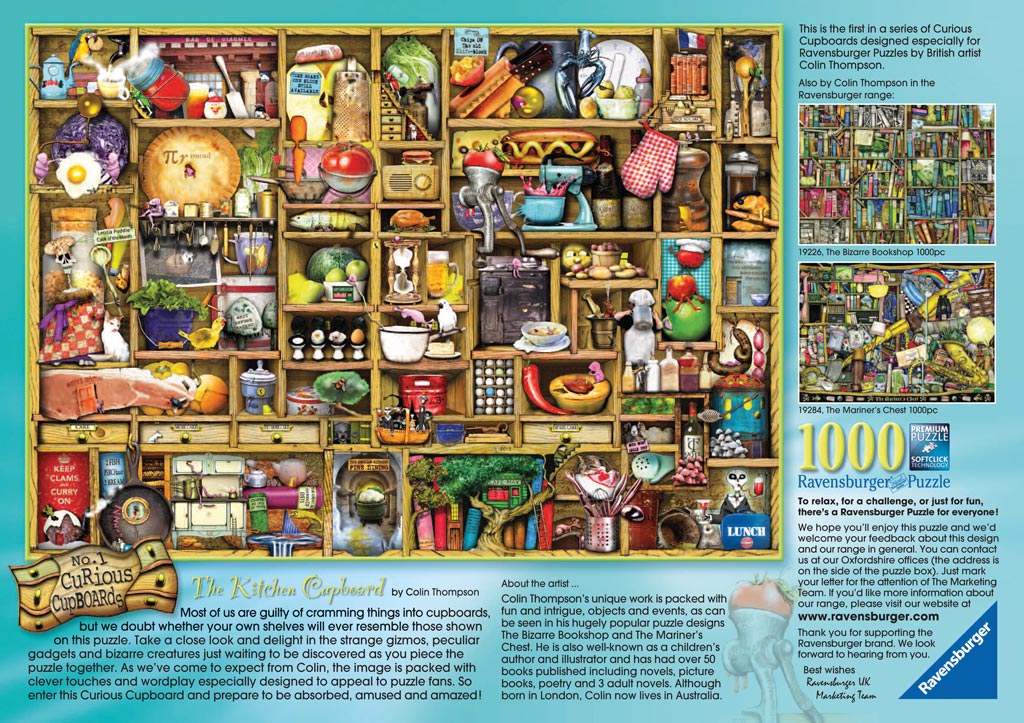 The Curious Cupboard The Kitchen Cupboard 1000 Piece Ravensburger Jigsaw Puzzle 
