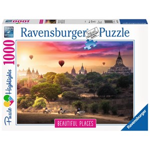 Ravensburger (15153) - "Hot Air Balloons over Myanmar" - 1000 pieces puzzle