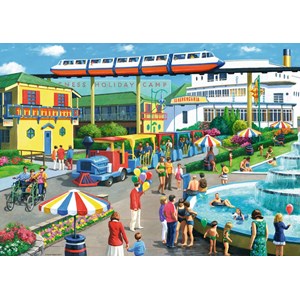 Ravensburger (19719) - Kevin Walsh: "Holiday Camp Memories" - 1000 pieces puzzle