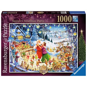 Ravensburger (19660) - "Santa's Christmas Party, Limited Edition" - 1000 pieces puzzle