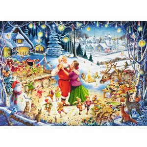 Ravensburger (19660) - "Santa's Christmas Party, Limited Edition" - 1000 pieces puzzle