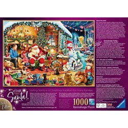Ravensburger (15354) - "Let's Visit Santa! Limited Edition" - 1000 pieces puzzle