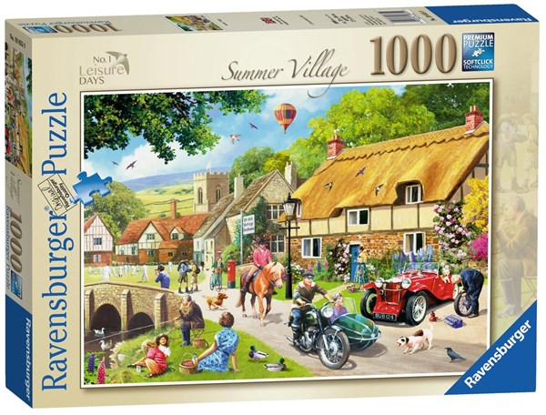 Ravensburger (19855) - Kevin Walsh: "Leisure Days No.1, Summer Village" - 1000 pieces puzzle