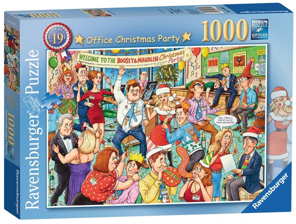 Ravensburger (19769) - Geoffrey Tristram: "Office Christmas Party" - 1000 pieces puzzle