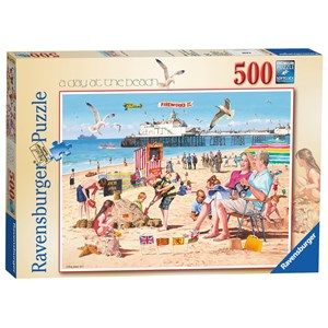 Ravensburger (14753) - Andy Walker: "A Day at the Beach" - 500 pieces puzzle