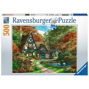 Ravensburger (14792) - "Cottage Hideaway" - 500 pieces puzzle
