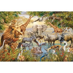 Ravensburger (14809) - "Animals at the Waterhole" - 500 pieces puzzle