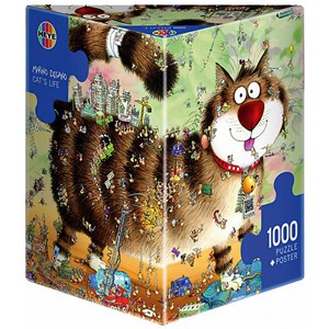 Heye (29569) - Marino Degano: "Cat's Life" - 1000 pieces puzzle
