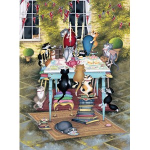Ravensburger (14075) - Linda Jane Smith: "Crazy Cats Tea Time Treats" - 500 pieces puzzle