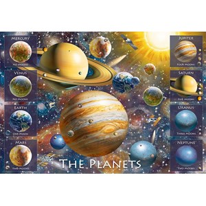 Ravensburger (10853) - "The Planets" - 100 pieces puzzle