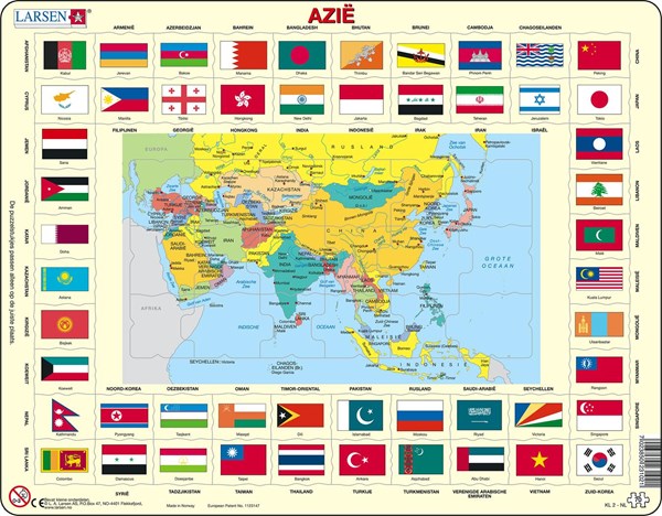 Larsen (KL2-NL) - "Map/Flag" - 70 pieces puzzle
