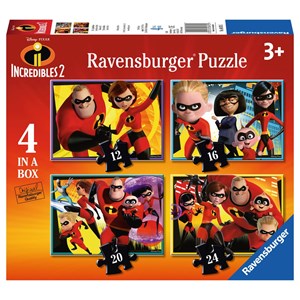 Ravensburger (06970) - "The Incredibles 2" - 12 16 20 24 pieces puzzle