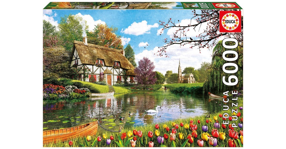 Educa 16784 Dominic Davison Lakeside Cottage 6000 Pieces Puzzle