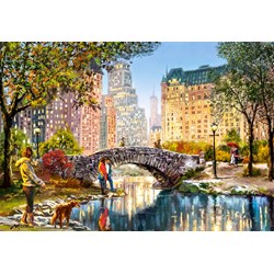 Castorland (C-104376) - "Evening Walk Through Central Park" - 1000 pieces puzzle