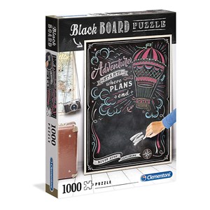 Clementoni (39478) - "Black Board. Travel" - 1000 pieces puzzle