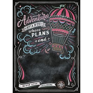 Clementoni (39478) - "Black Board. Travel" - 1000 pieces puzzle