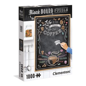 Clementoni (39466) - "Black Board Coffee" - 1000 pieces puzzle
