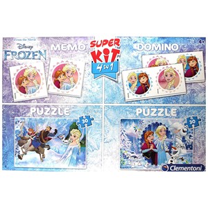Clementoni (08216) - "Frozen + Memo + Domino" - 30 pieces puzzle