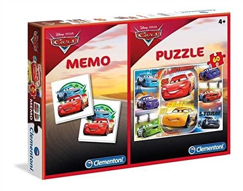 Clementoni (07918) - "Cars + Memo" - 60 pieces puzzle