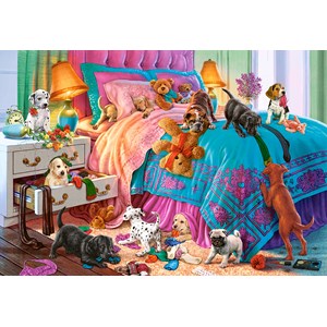 Castorland (C-104475) - "Naughty Puppies" - 1000 pieces puzzle
